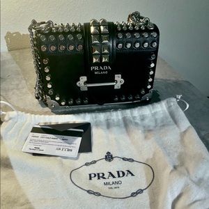prada cahier studded